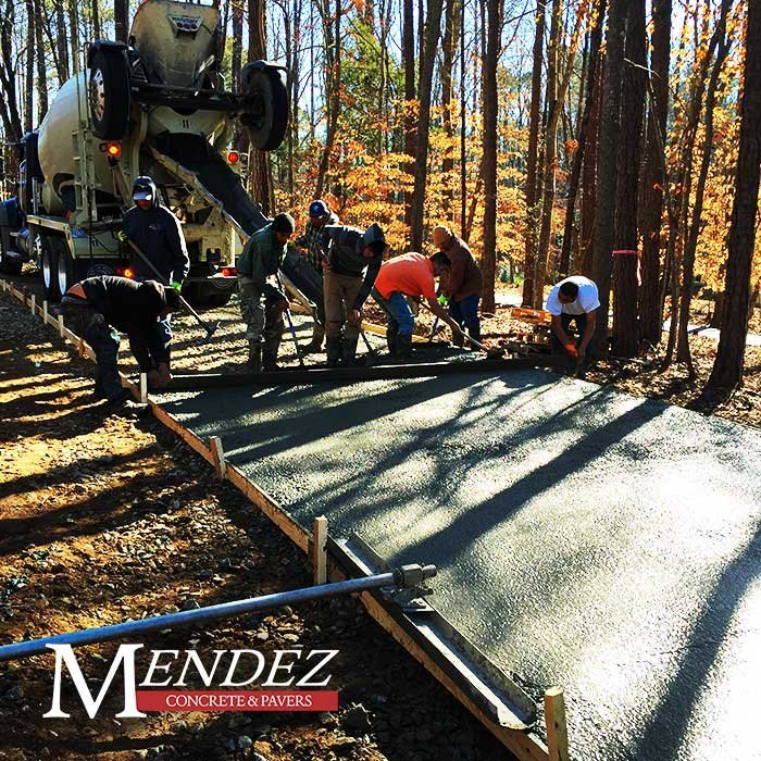 Concrete installation services in the Triangle NC - Mendez Concrete & Pavers LLC